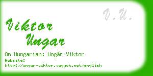 viktor ungar business card