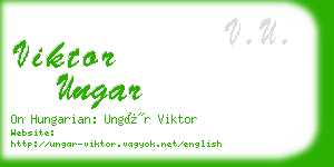 viktor ungar business card